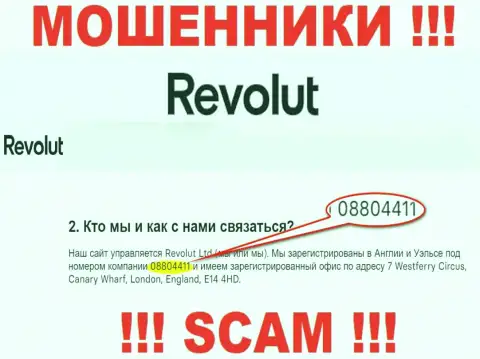 Будьте очень осторожны, присутствие номера регистрации у компании Revolut Ltd (08804411) может оказаться ловушкой