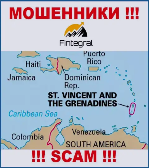 St. Vincent and the Grenadines - именно здесь официально зарегистрирована неправомерно действующая организация Fintegral