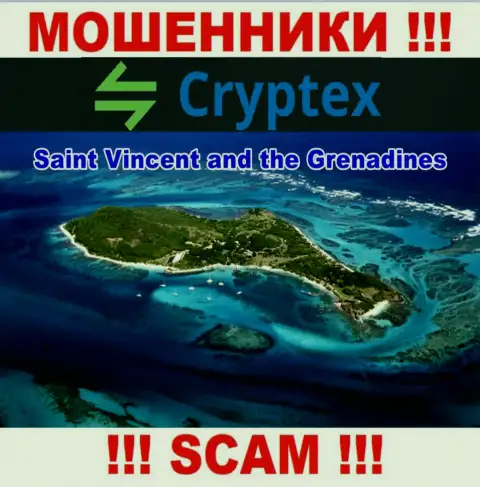 Из компании Криптекс Нет деньги возвратить нереально, они имеют офшорную регистрацию: Saint Vincent and Grenadines