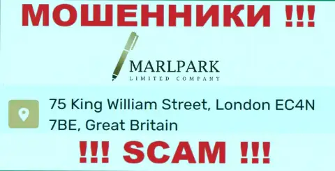 Официальный адрес MarlparkLtd, указанный на их информационном сервисе - ложный, будьте крайне осторожны !