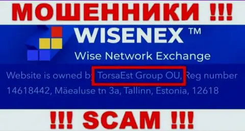 ТорсаЕст Групп ОЮ управляет организацией WisenEx Com - это МОШЕННИКИ !!!