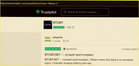 Мнения об работе обменного online-пункта BTC Bit на онлайн-сервисе Trustpilot Com