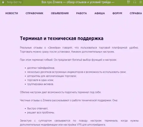 Детальный обзор функционала официального веб-сервиса дилингового центра Zinnera Exchange в обзорном материале на сайте tvoy-bor ru