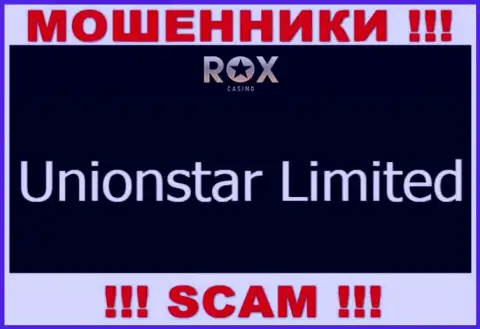 Вот кто управляет конторой RoxCasino Com это Unionstar Limited
