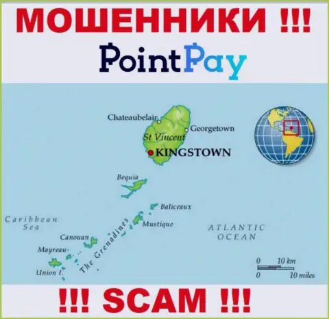 Поинт Пэй - это мошенники, их адрес регистрации на территории St. Vincent & the Grenadines