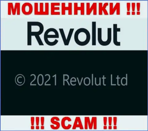 Юридическое лицо Револют Лтд - Revolut Limited, такую инфу оставили шулера на своем сайте