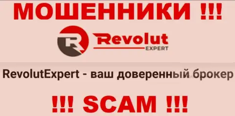 Мошенники RevolutExpert Ltd выставляют себя специалистами в направлении Брокер