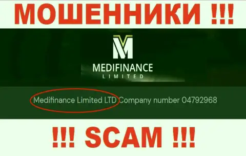 Medi Finance Limited якобы управляет компания МедиФинансЛимитед Лтд
