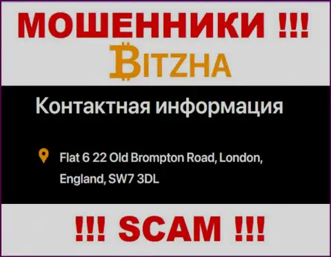 Верить информации, что Bitzha24 засветили у себя на сайте, на счет официального адреса, не советуем
