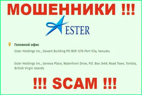 EsterHoldings Com - это ЛОХОТРОНЩИКИ !!! Сидят в оффшорной зоне - Govant Building PO BOX 1276 Port Vila, Vanuatu