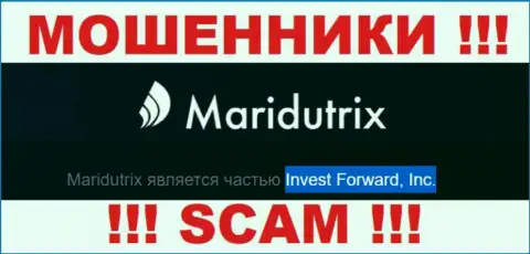 Компания Maridutrix Com находится под управлением конторы Инвест Форвард, Инк.
